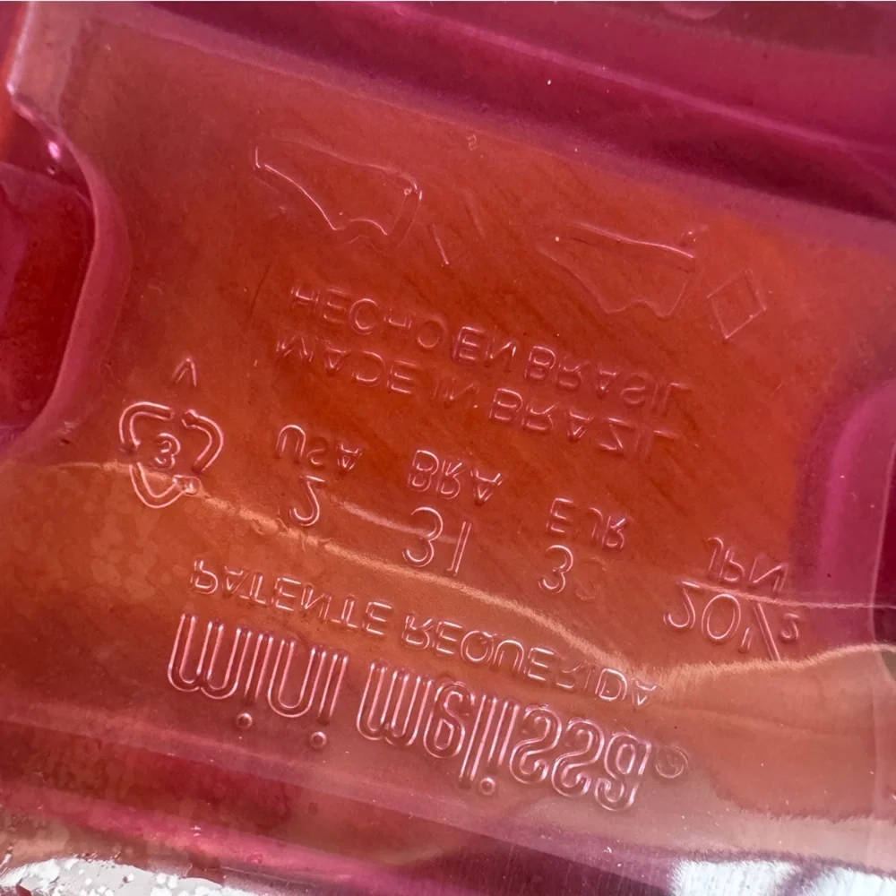 Mini Melissa pink plastic jelly slide sandals size2